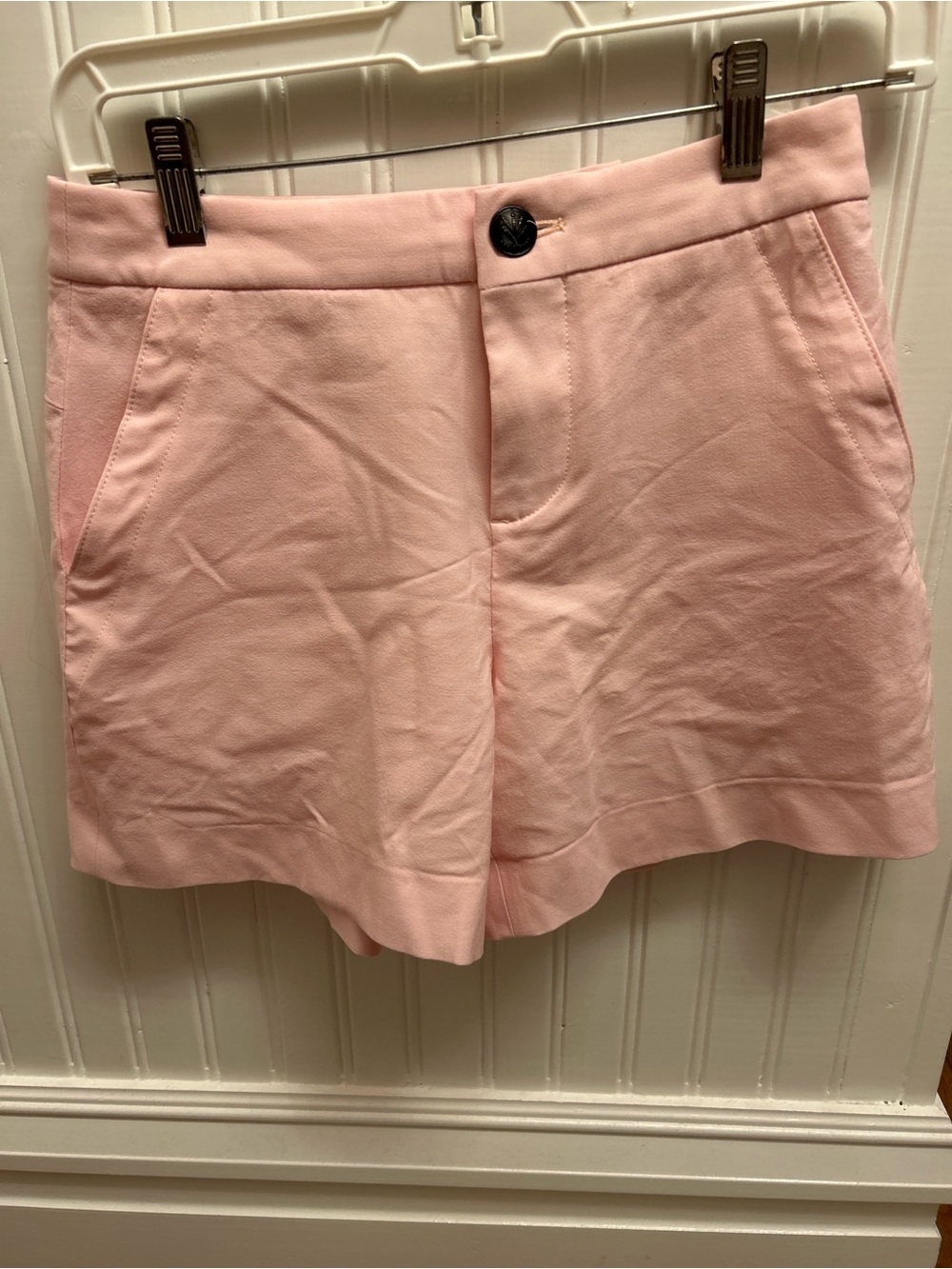 rag & bone Blush Pink Silk Blend Tailored Shorts Size 0 Lined High Waist
